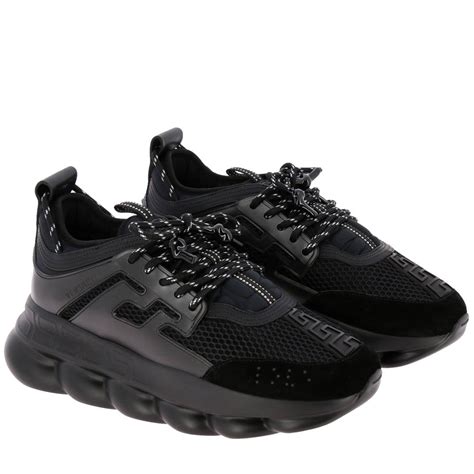 versace shoes mens black|Versace shoes for men sneaker.